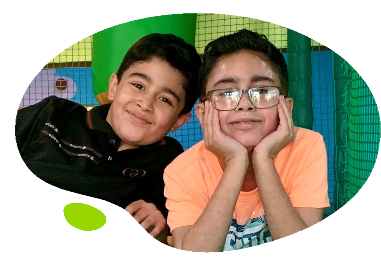 Aiman and Rayann at Play Gym