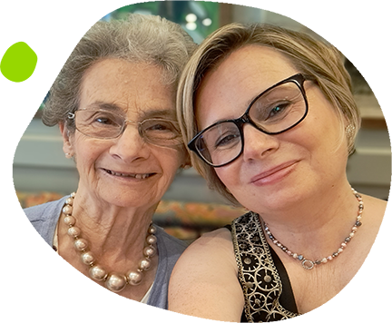 Rhona with her mum - Rhona's Mito Mission