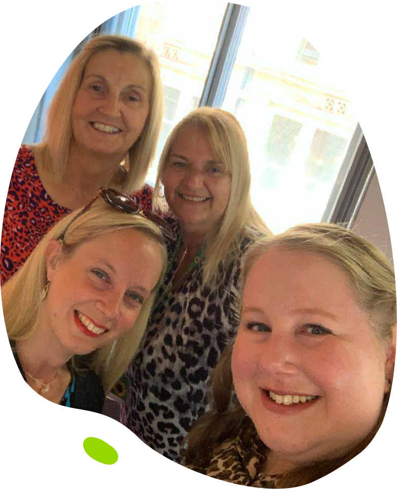 Alison's Mito Mission - Alison with cousin Michele and Michele's daughters Michaela & Jessica