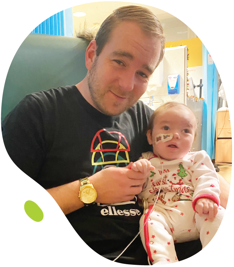Kane with daddy, Craig - Kane's Mito Mission