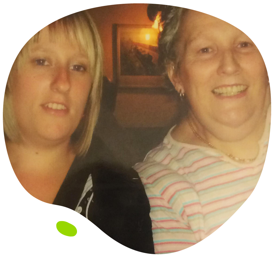 Clare's Mito Mission - Clare with her mum