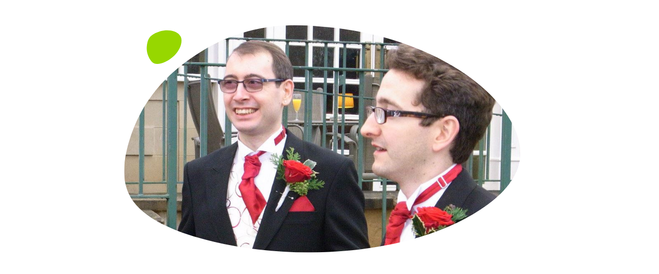 John at Eddie's wedding blobbed