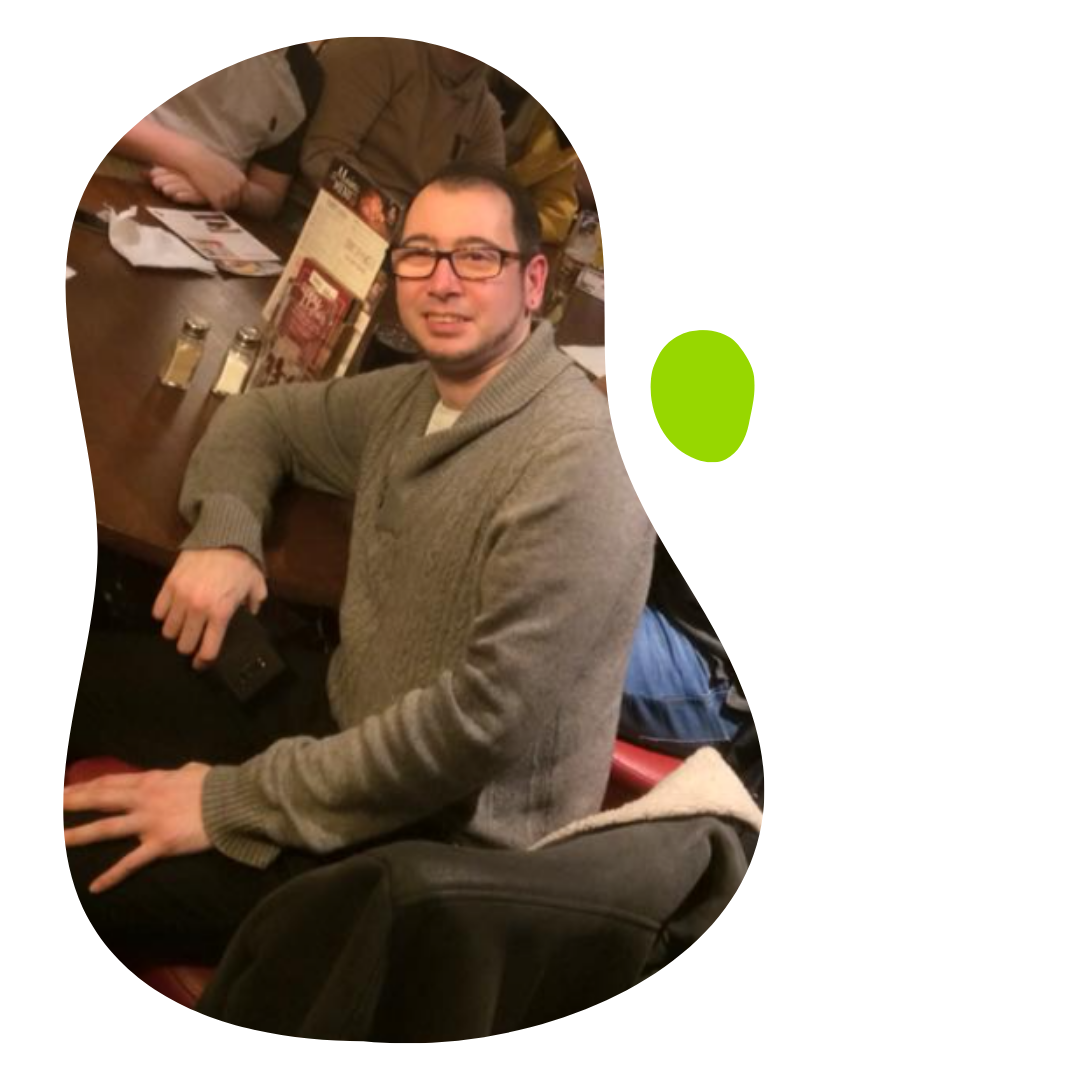 John at restaurant blobbed