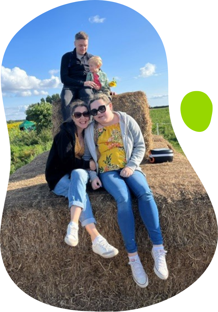 Emily with godson and family