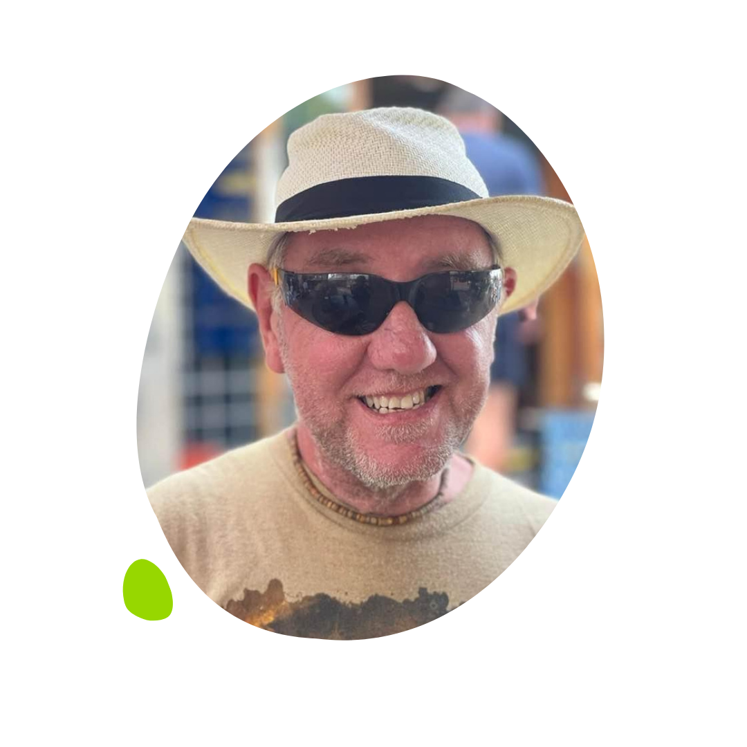 Paul Jordan wearing hat