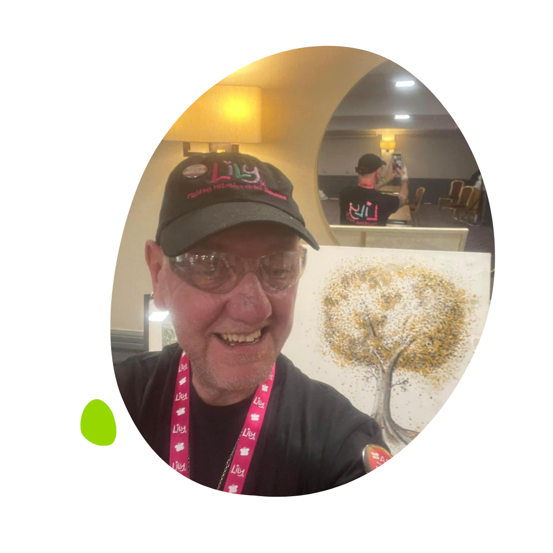 Paul with Tree of Life painting