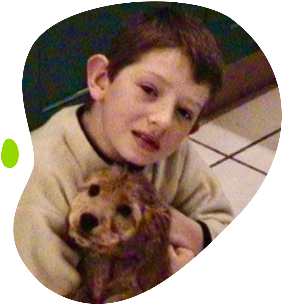 Rory's MM Rory with dog