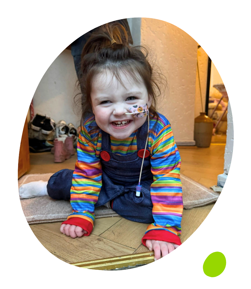 Callie wearing dungarees