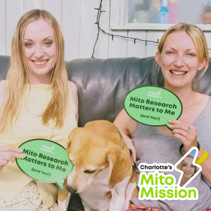 Charlotte, her dog Rosie & a friend, Charlotte's Mito Mission, Crewe