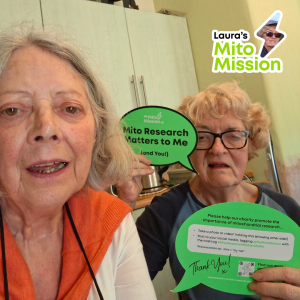 Laura and a friend, Laura's Mito Mission, Brixton