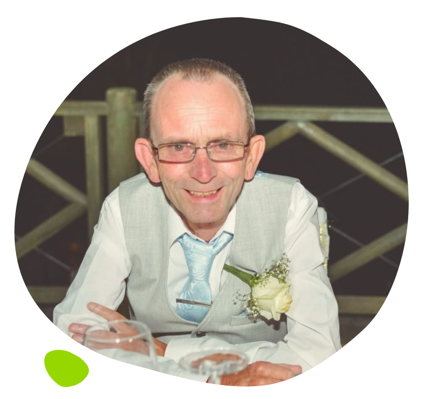 Jim at Amber's wedding