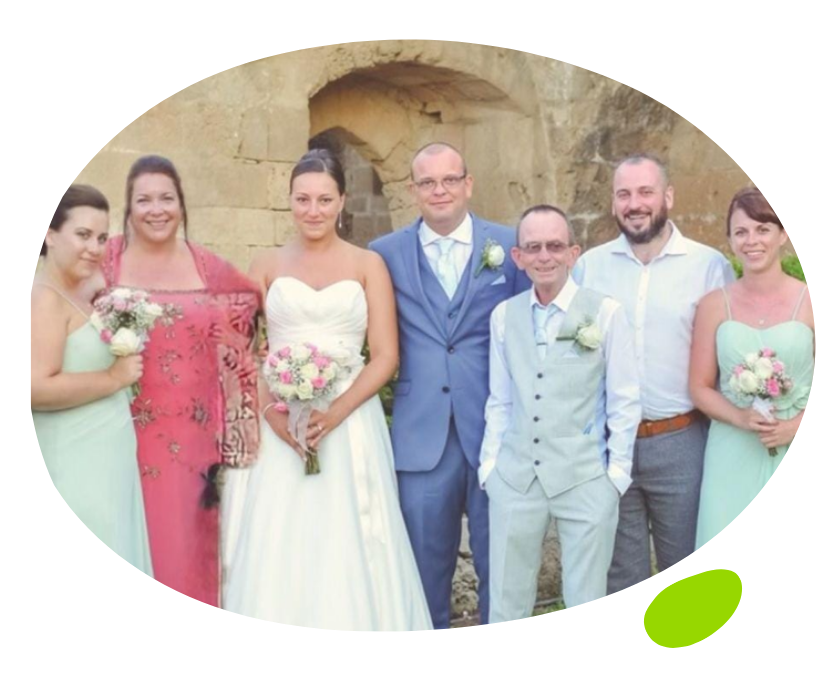 The family at Amber's wedding