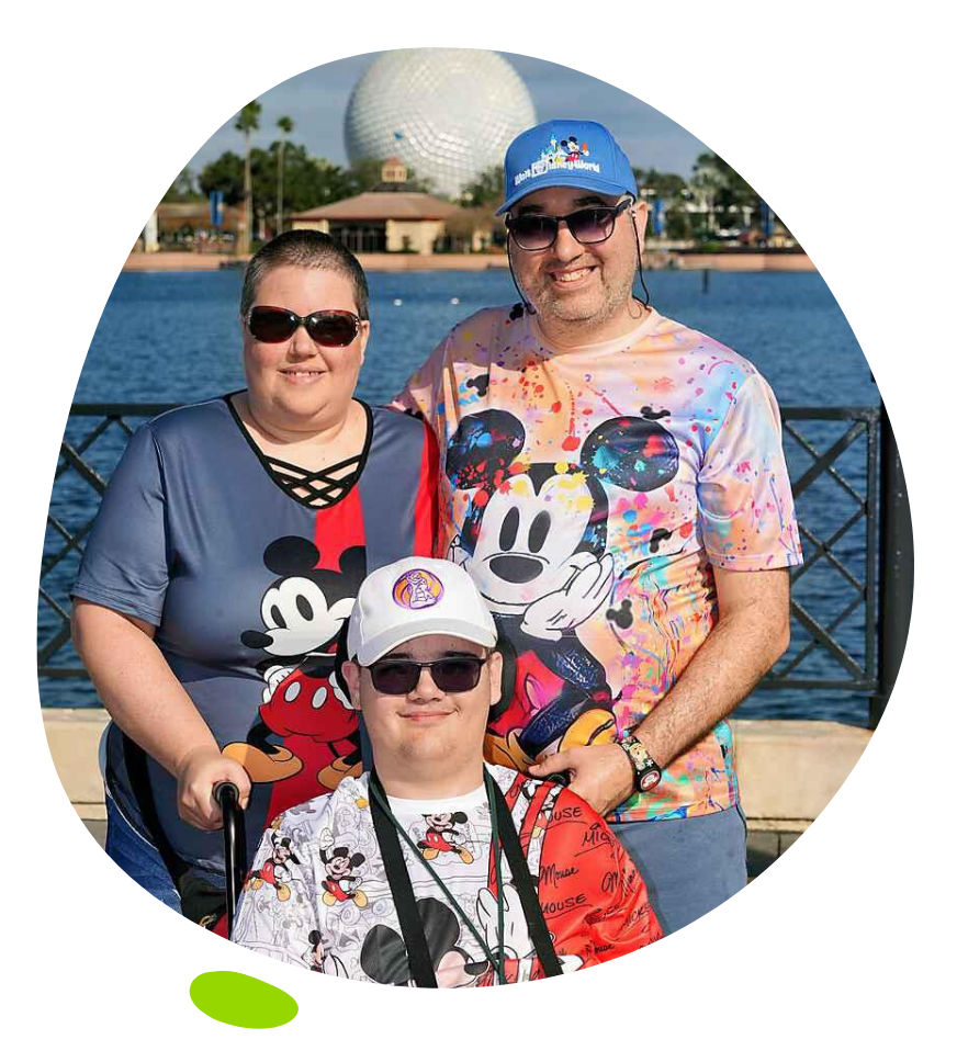 Steph Paul Jake with Epcot ball