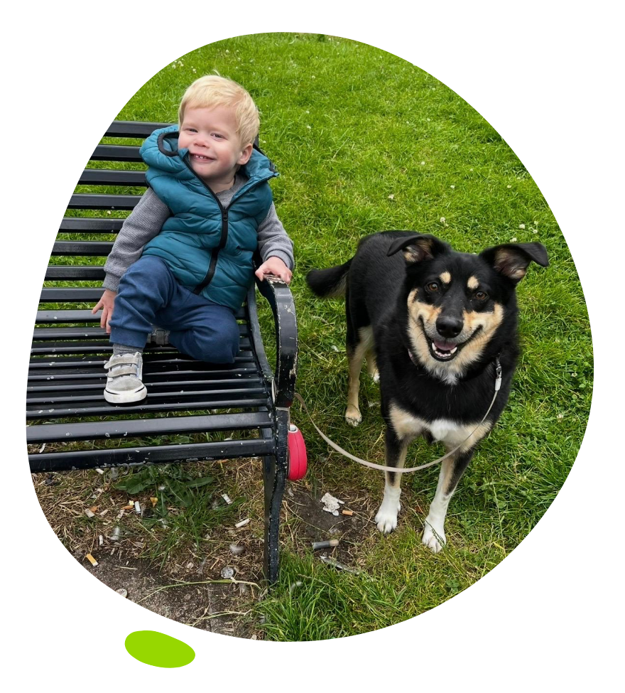 Charlie with dog