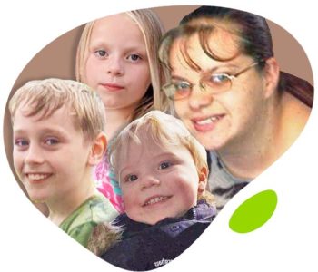 Hazel with nieces and nephews