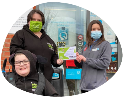 Steph and Jake with Kimberley at Co Op